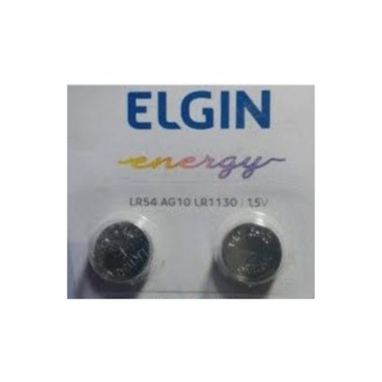 Pilha Elgin Bateria Botão Lr54 Ag10/lr1130 C/2