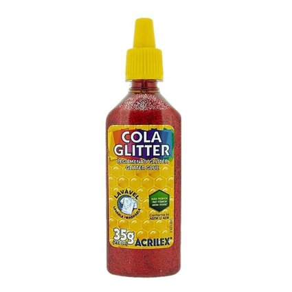 Cola Glitter 35gr Acrilex 205 Vermelho
