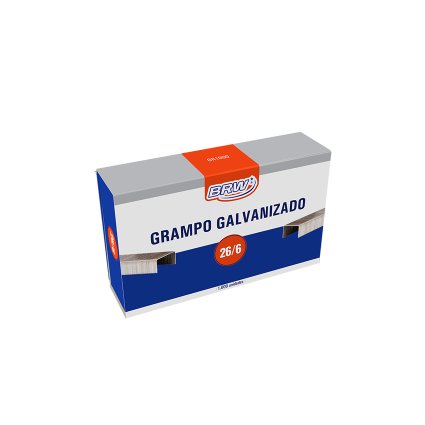 Grampo Para Grampeador 26/6 Brw Galvanizado C/5.000