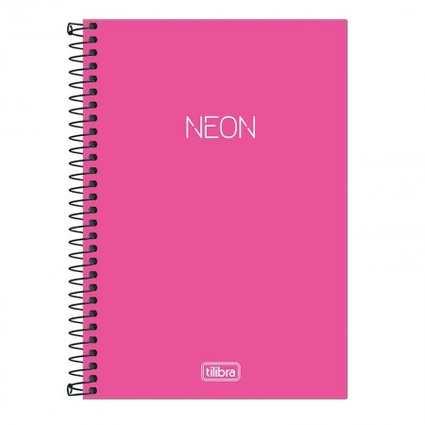 Caderno Espiral Cd Neon Sem Pauta 80 Folhas Pink