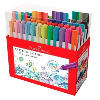 Caneta Faber-castell Finepen Colors 48 Cores