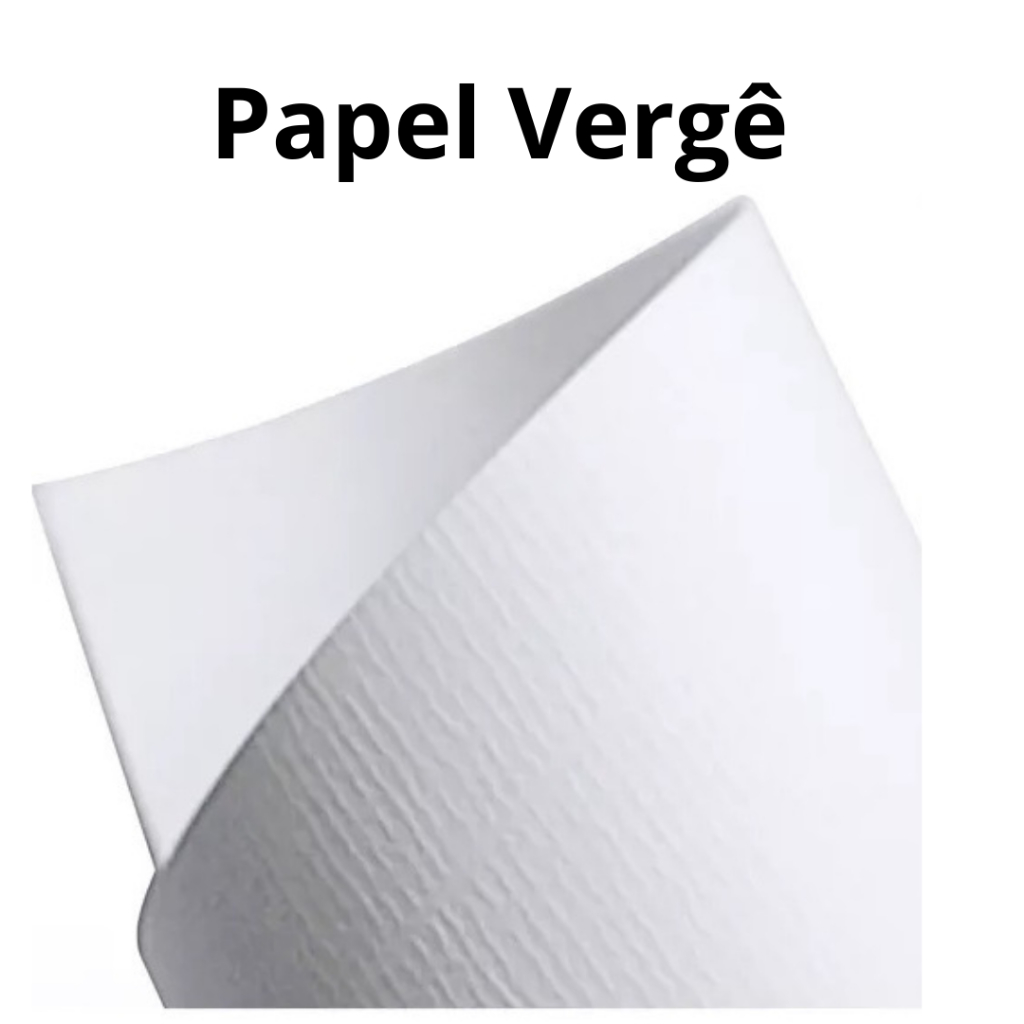 Papel Texturizado Masterprint Vergê Branco 180gr C50 Folhas Unico 3947