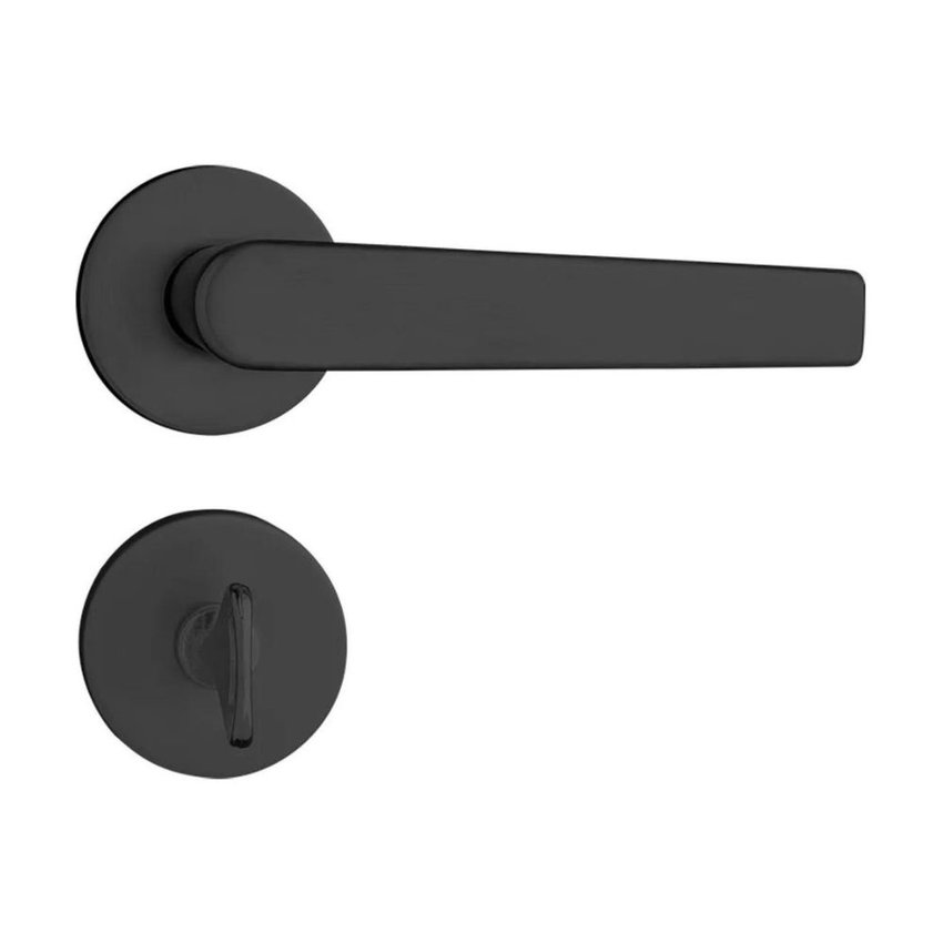 fechadura porta pado concept 40 mm cromo preto roseta redonda banheiro 401 40 pe 1 2
