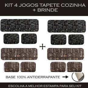 Kit Jogo Tapetes para Cozinha Antiderrapante 3 pçs Estampa Docinhos de  Natal - Loja de Decoração - FF Decor