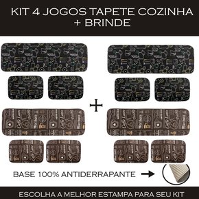 Jogo Kit Tapete E Passadeira Cozinha Com 3 Peças Revenda