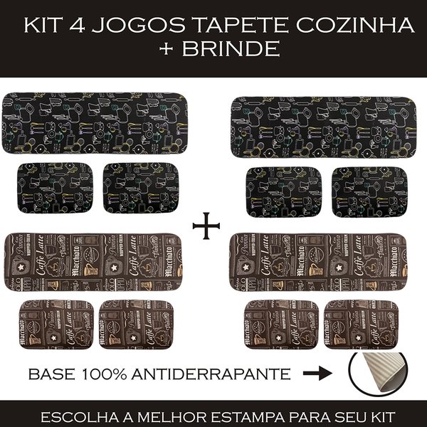 Tapetes para Cozinha: Jogos e Kits com 3 Peças. Melhor Preço