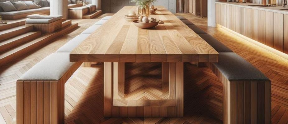 Qual a largura ideal de bancos de madeira para mesa de jantar? Conforto e estilo!