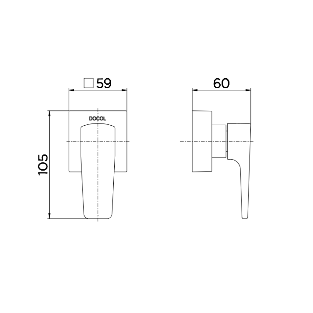 Acabamento para Registro Docol Lift 8047CE DocolBase 1/2" 3/4" e 1" Onix — foto 3