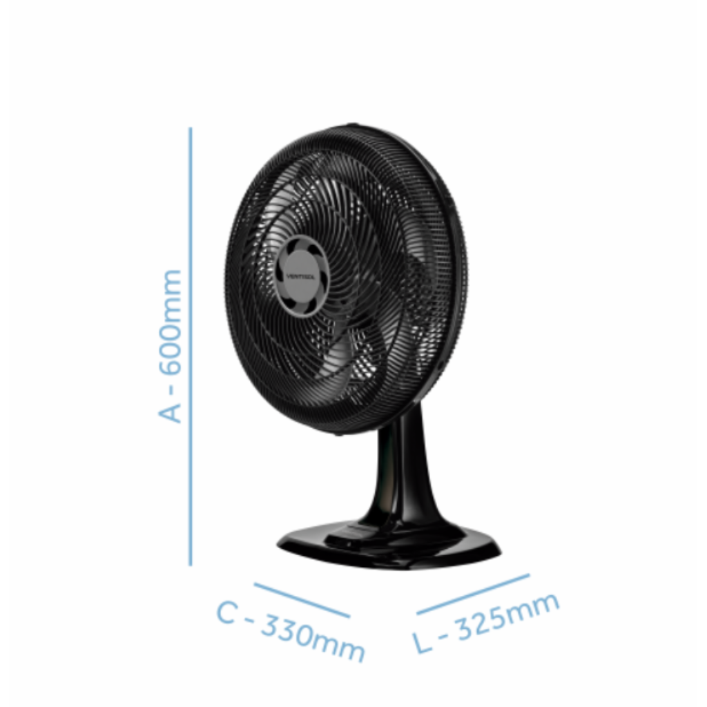 Ventilador de Mesa Ventisol Turbo 6 40cm Preto - 220V — foto 6