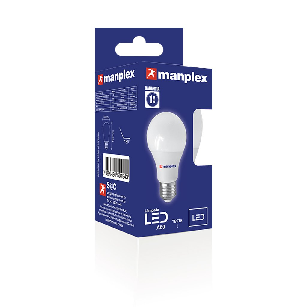 Lâmpada Led Manplex 6500K E27 Bivolt - 12W — foto 3