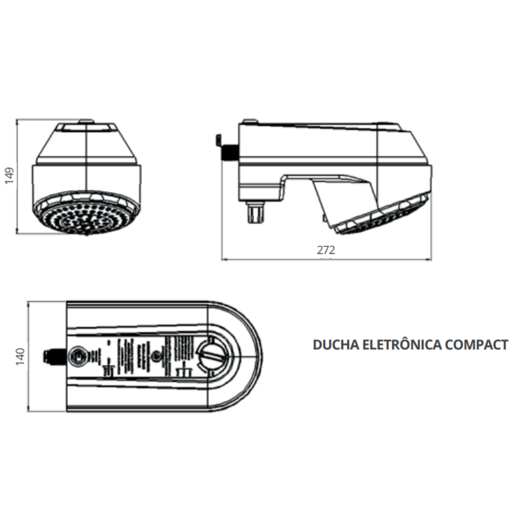 Ducha Eletrônica Durin Compact 20810 7500W Branco - 220V — foto 6