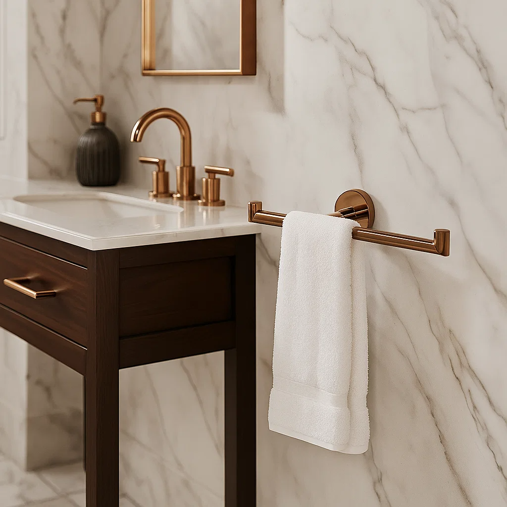 Toalheiro / Papeleira Dupla Lorenzetti Loren Loft 2022 R82 Rose Gold -  — foto 4