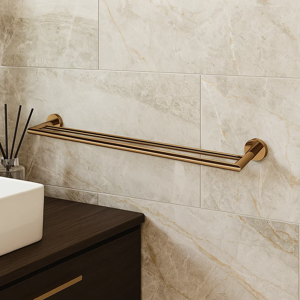 Toalheiro Barra Duplo Lorenzetti Loren Loft 2042 R82 Rose Gold -  — foto 4