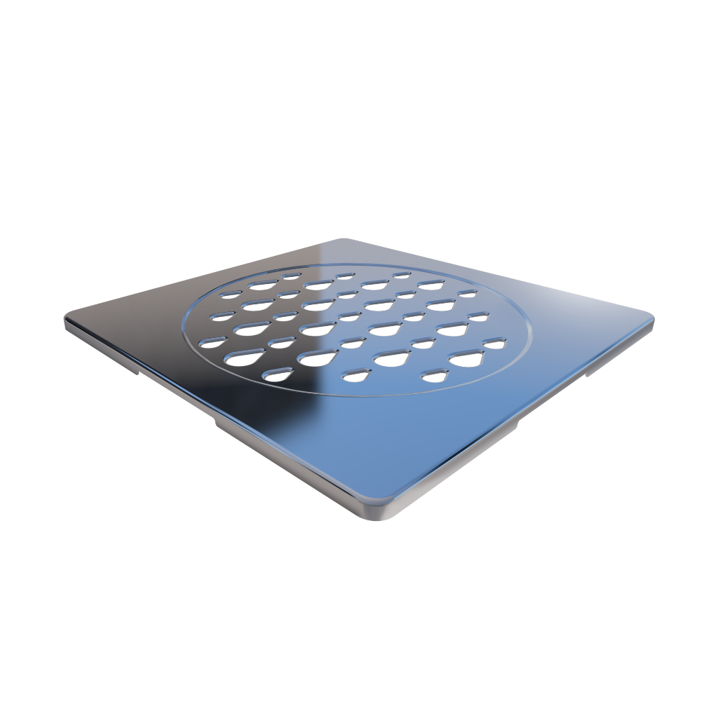 Grelha para Ralo Quadrado Novii 5206 150mm Polida com Acessórios