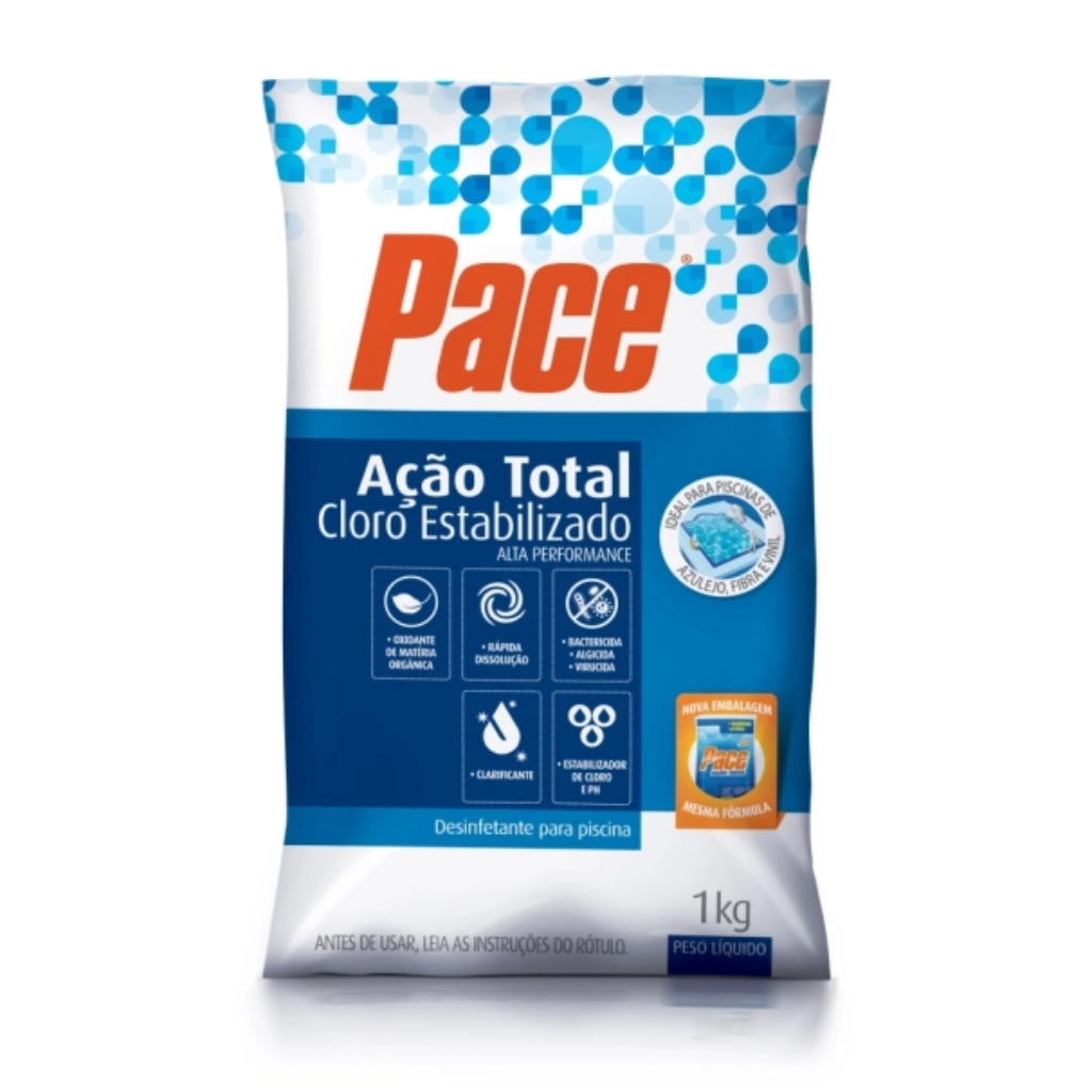Desinfetante para Piscina Pace Cloro Estabilizado Ação Total 1kg — foto 2