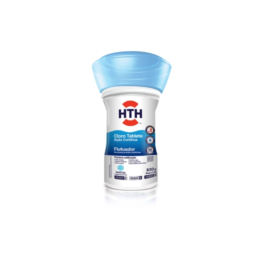 Cloro Tablete Flutuador HTH Ação Contínua 830g — foto 1
