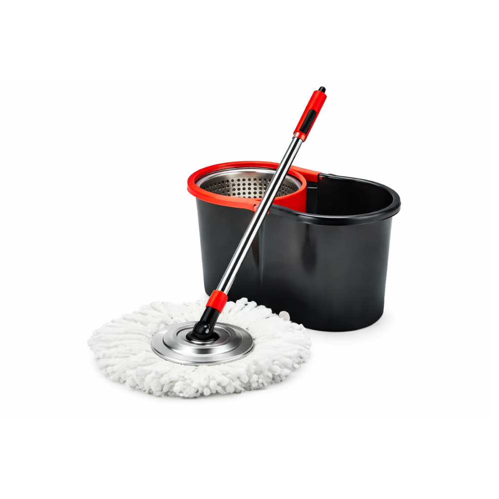 Esfregão Giratório Manplex MOP UltraTotal 13L com Cesto Inox e 1 refil — foto 1