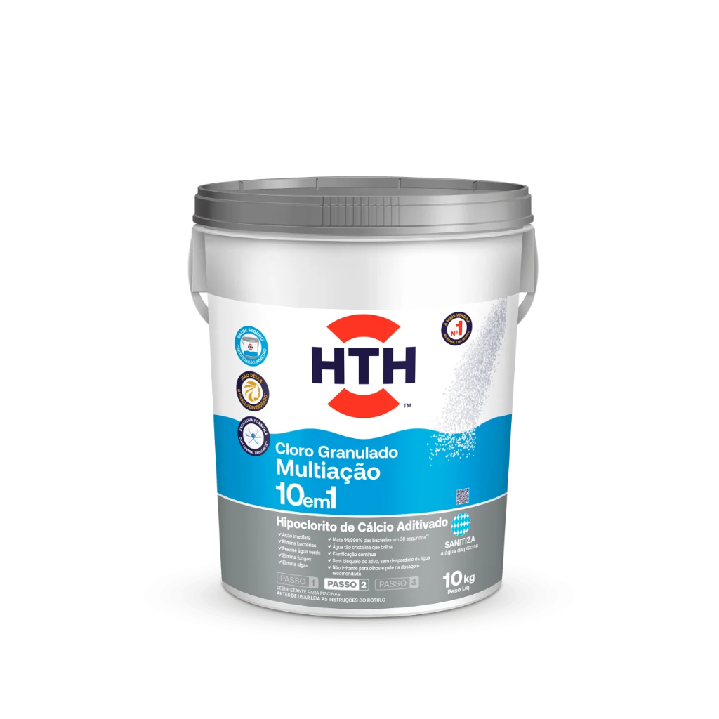 Cloro Granulado Concentrado Multiação HTH 10 em 1 10kg — foto 1
