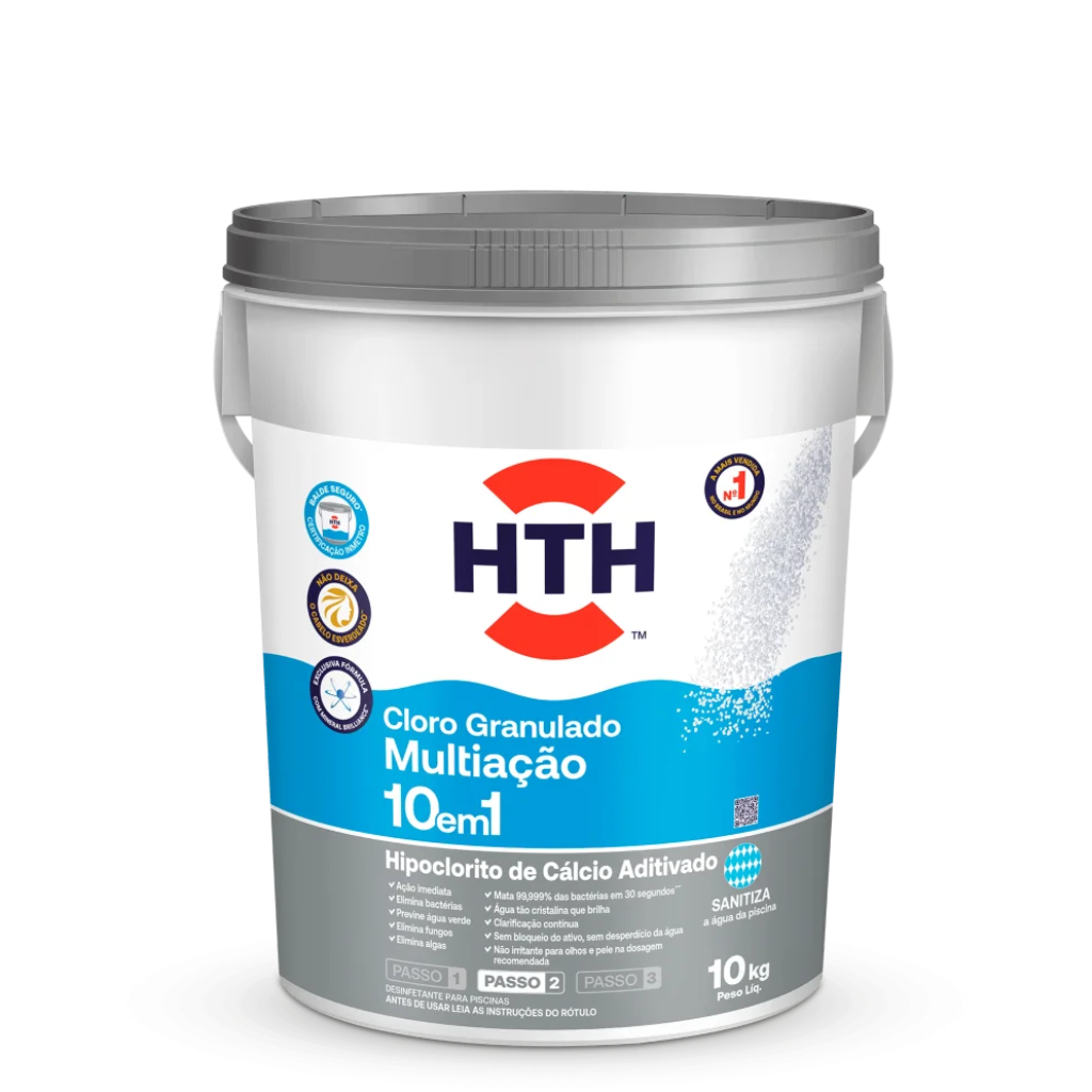 Cloro Granulado Concentrado Multiação HTH 10 em 1 10kg — foto 2