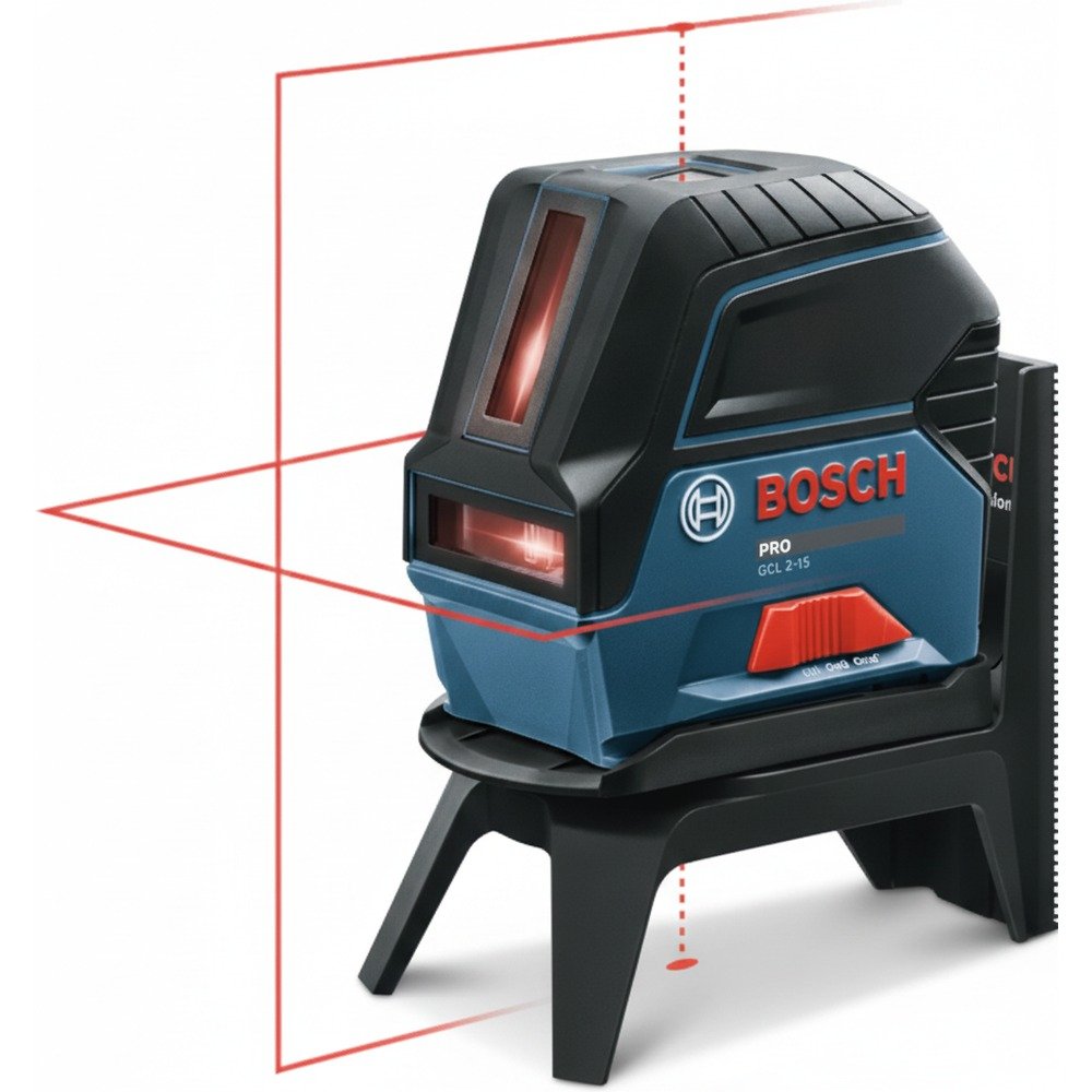 Nível Laser de Linhas e Pontos Bosch GCL 2-15 Profissional Alcance 15m Vermelho