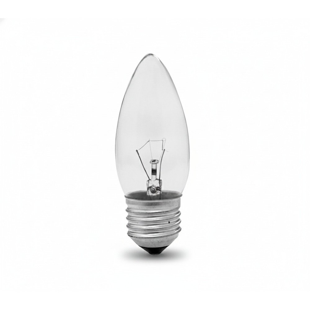 Lâmpada Incandescente Taschibra Vela Lisa Clara 40W 220V E27 Dimerizável Clara