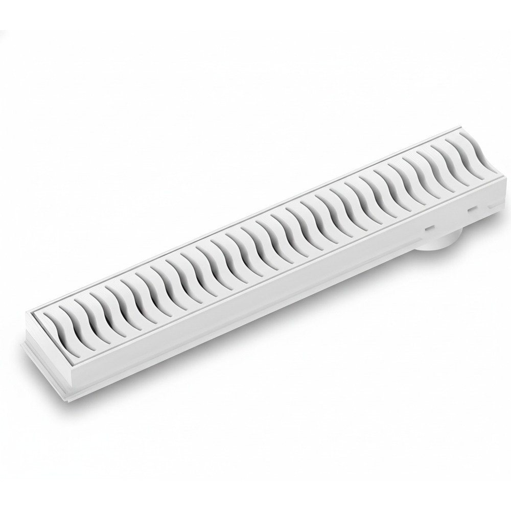 Ralo Linear Tigre Flat 50cm com Grelha Branca — foto 1