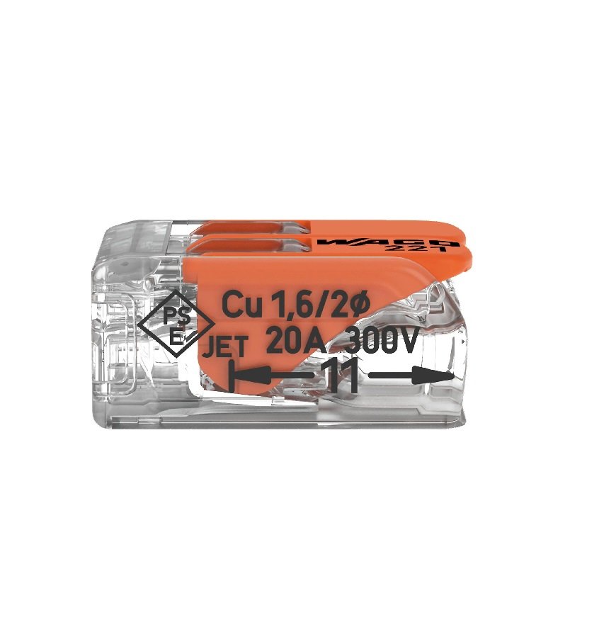 Conector De Emenda In Line 2 Polos 4mm 221-412 Wago - Loja Setta - Foto 10