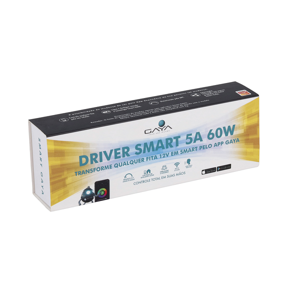 Driver Smart IP20 5A 60W P/Fita Led 12V Gaya