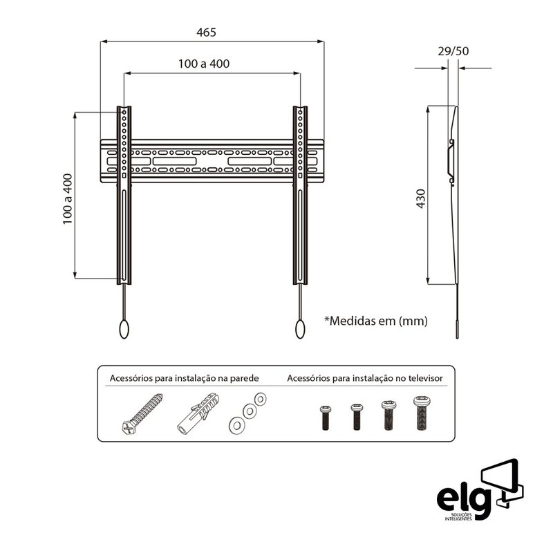 Suporte para TV LCD LED Plasma de 32 a 65 N01V4 ELG