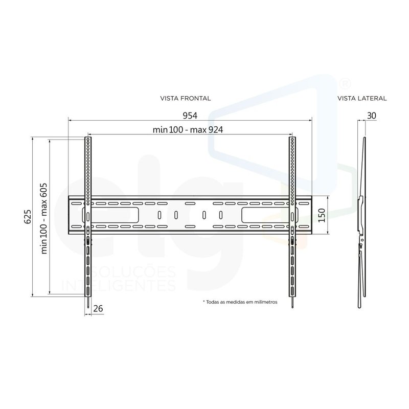 Suporte para TV Fixo de Parede 55 a 100 N01V8 ELG
