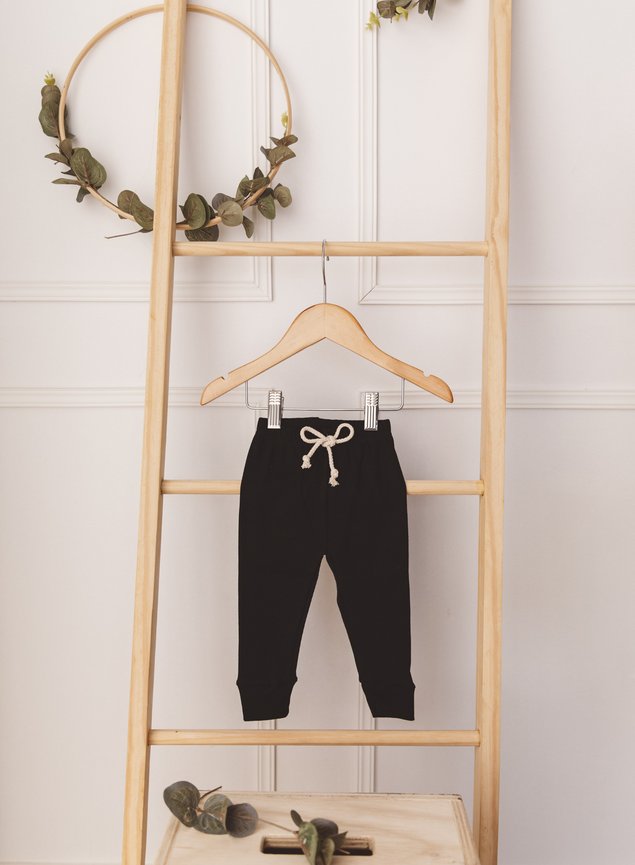 Calça Básica Canelada Chiliquenta Baby Preto Calça Básica Canelada Chiliquenta Baby Preto