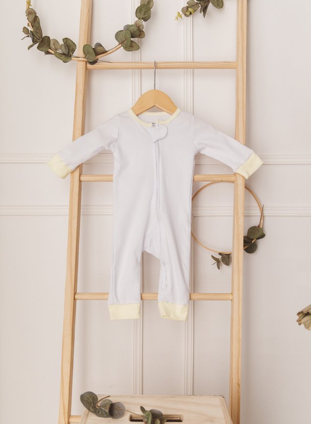Macacão ziper sem pé Chiliquenta Baby Branco Macacão ziper sem pé Chiliquenta Baby Branco