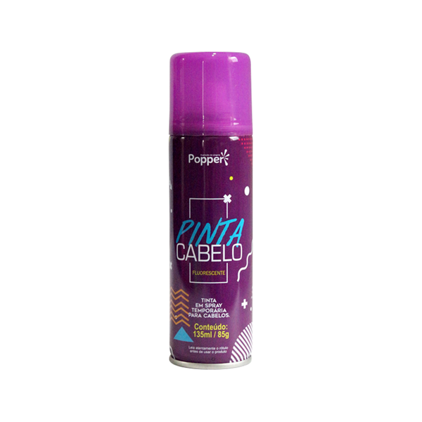 Tinta Spray para Cabelo Neon Colorido Fluor Temporária 135mL - Apollo Festas