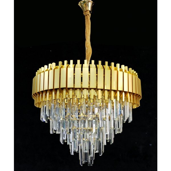 lustre pendente 60x45cm cristal e metal dourado e transparente sindora iluminacao dcd00448