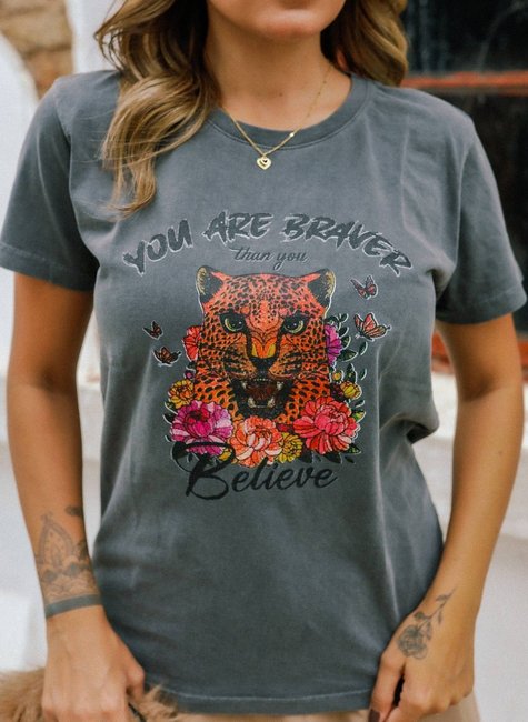T-Shirt Estonada Preta You Are Braver