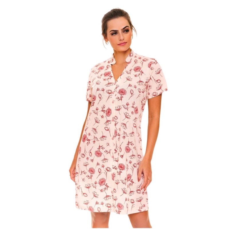 Camisola Botão Feminina Clamar Poliviscose Camisola Botão Feminina Clamar Poliviscose