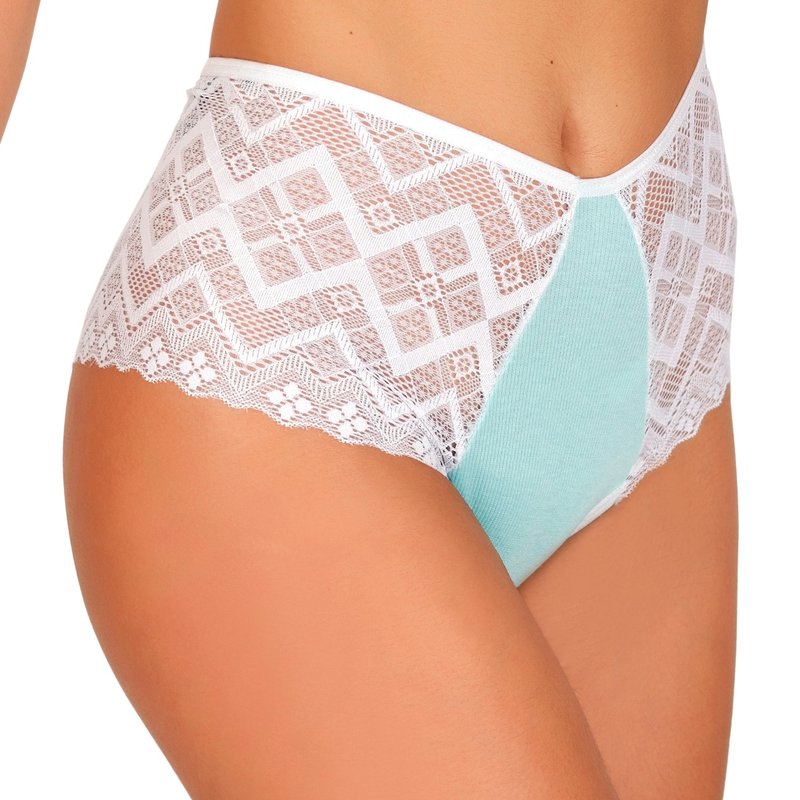 Calcinha Hot Pant Feminina Clamar em Malha Canelada e Renda 3315 Calcinha Hot Pant Feminina Clamar em Malha Canelada e Renda 3315