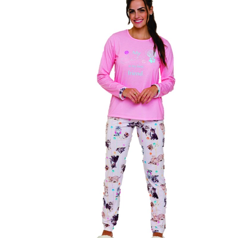 Pijama Longo Feminino Clamar em Suede - 5054 Pijama Longo Feminino Clamar em Suede - 5054