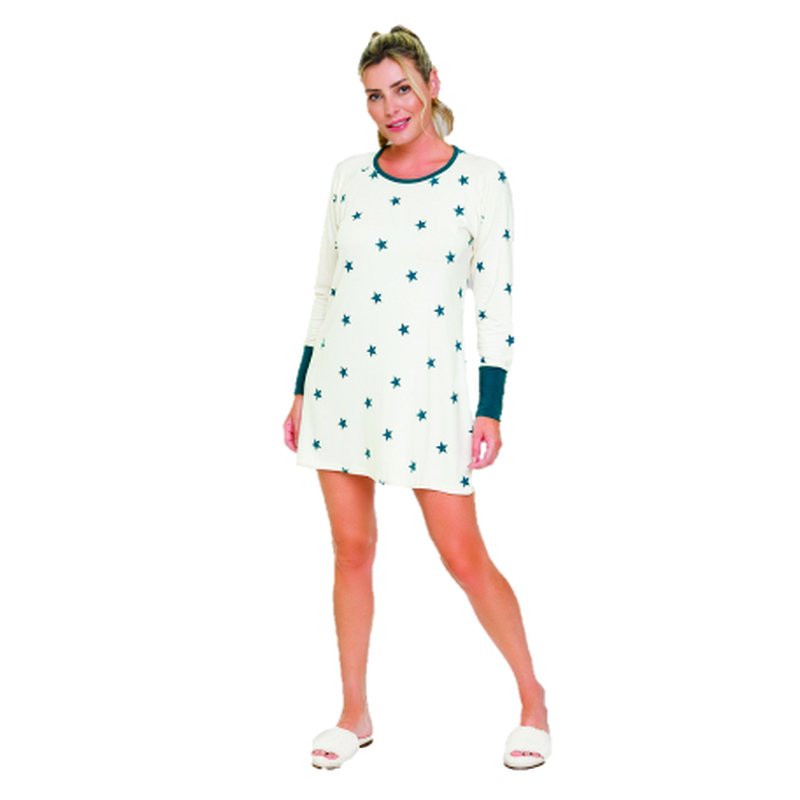 Camisola Manga Longa e Punho Feminina Clamar Poliviscose - 4980 Camisola Manga Longa e Punho Feminina Clamar Poliviscose - 4980