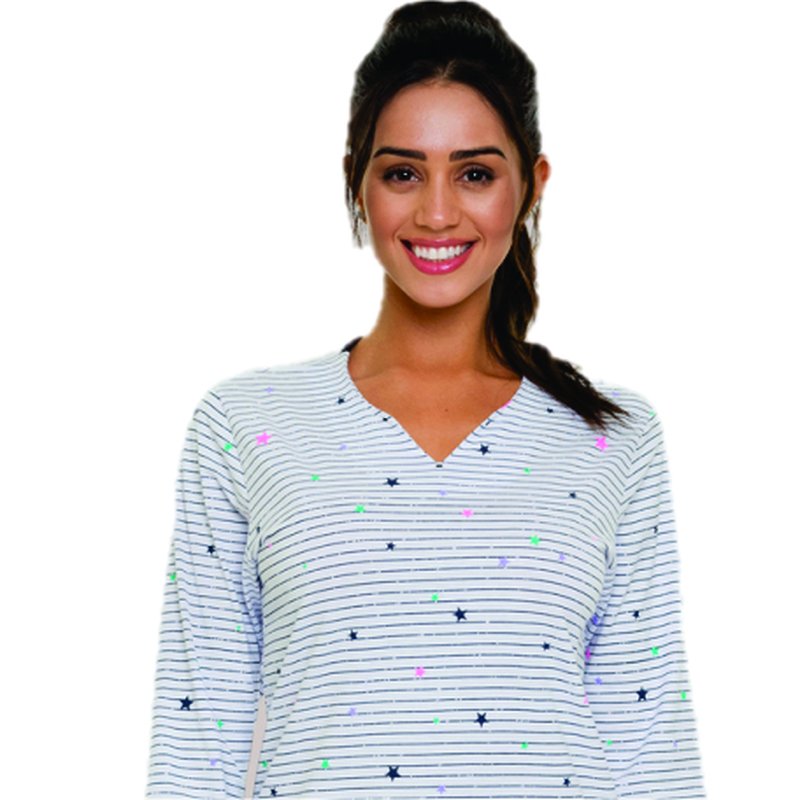 Camisola Manga Longa Feminina Clamar Poliviscose - 5077 Camisola Manga Longa Feminina Clamar Poliviscose - 5077