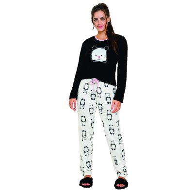 Pijama Longo Feminino Clamar Panda II - 5013