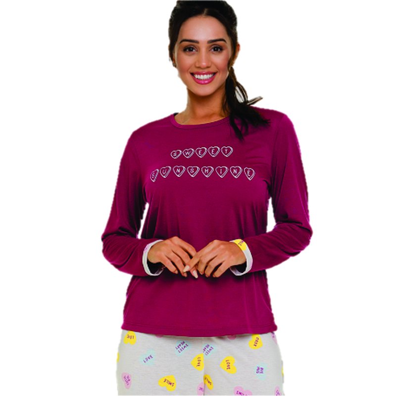 Pijama Longo Feminino Clamar Astral - 5012 Pijama Longo Feminino Clamar Astral - 5012