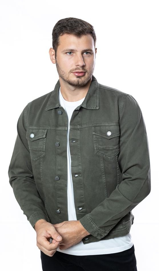 Jaqueta jeans sales verde masculina