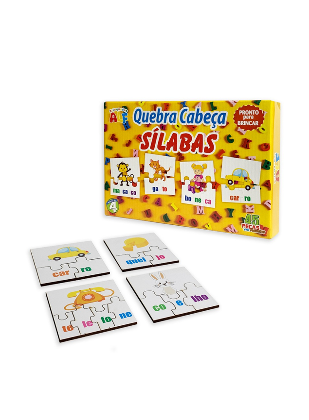 Jogo Quebra Cabeça Madeira Infantil Educativo Crescer Silabas - Tem Tem  Digital - Brinquedos e Papelaria, aqui tem!