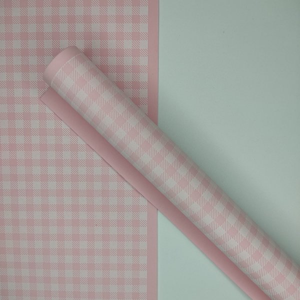 CARTOLINA EVA 2.0 40X60 ESTAMPADA XADREZ ROSA MAKE+