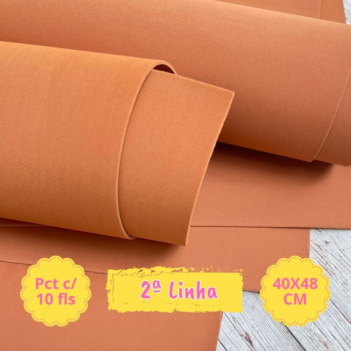 Eva Liso 2ª Linha 40x48cm Pct C 10 Fls Marrom 4744