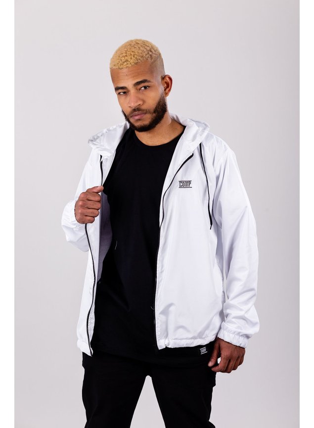 Corta vento branco da nike clearance