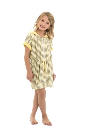 roupao infantil ziper amarelo mescla ref 4064