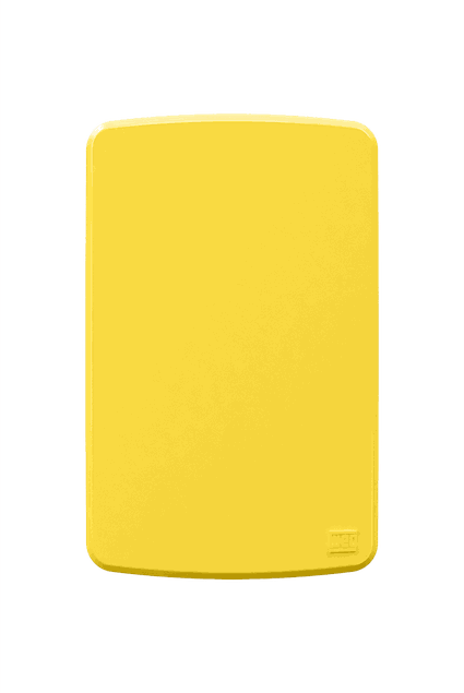 placa cega 4x2 amarelo compose
