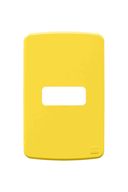 placa 4x2 1 posicao amarelo